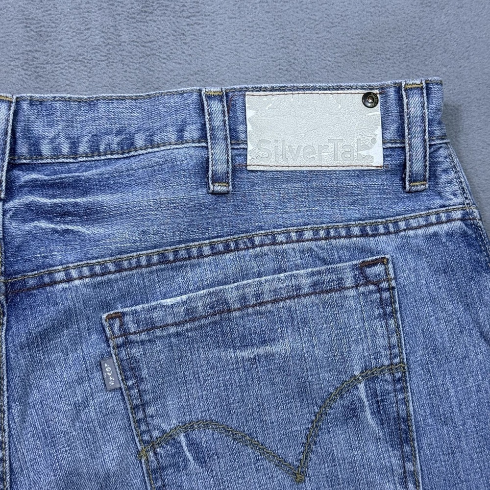 VINTAGE Levis Silver Tab Jeans Mens 42x32 Baggy Retro Y2K Cowboy Rodeo Ranch - Picture 7 of 12